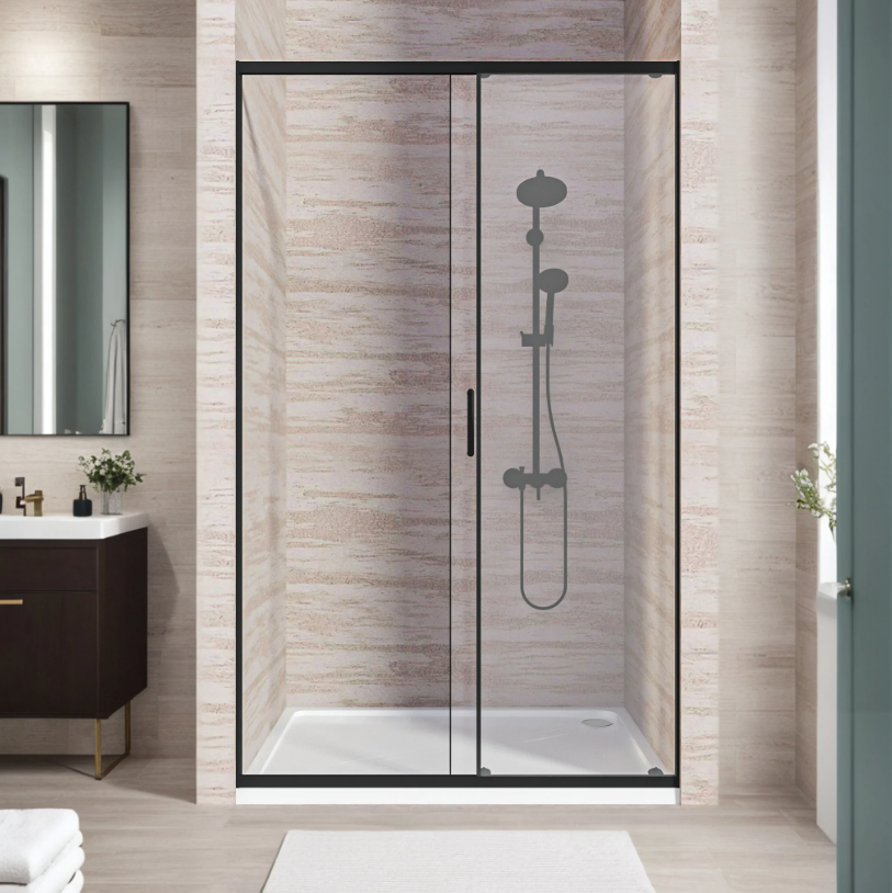 BAS Lite WTW-110-C-B душевая дверь в нишу 1100х1900 Черный ЛТ00022