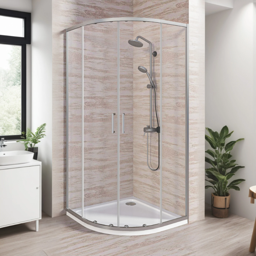BAS Lite R-80-C-CH душевое ограждение 800х800х1900 Хром ЛТ00001