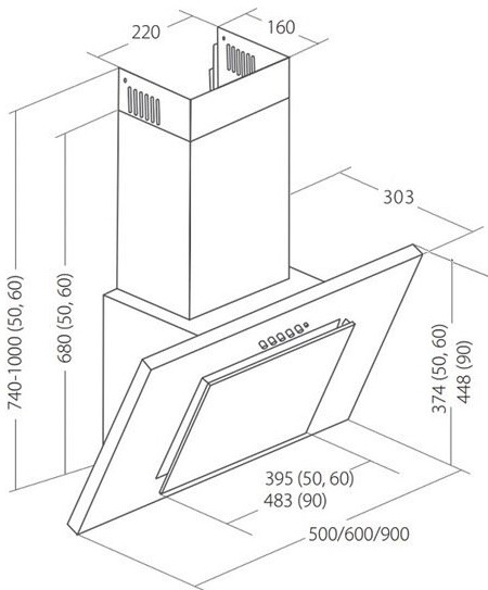 Akpo WK-4 Nero duo 50 см черный вытяжка