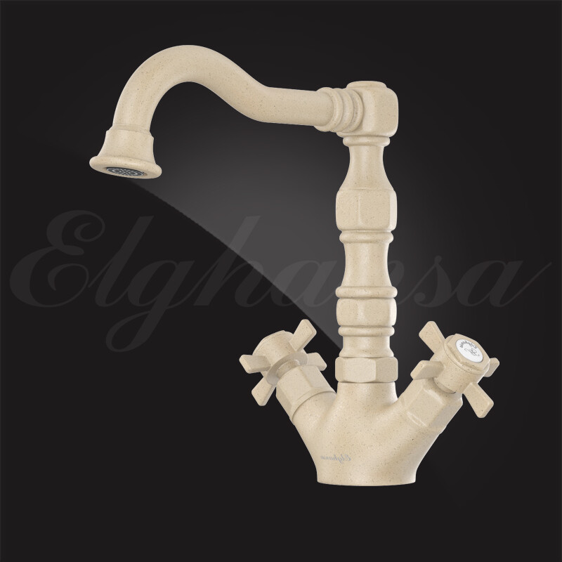 Elghansa Praktic Bronze Смеситель для раковины двухвентильный 19A2660-Champagne