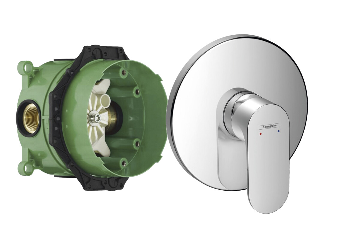 Hansgrohe 72667000S Set HG Rebris S смеситель для душа скрытого монтажа (72667000+01800180) Хром