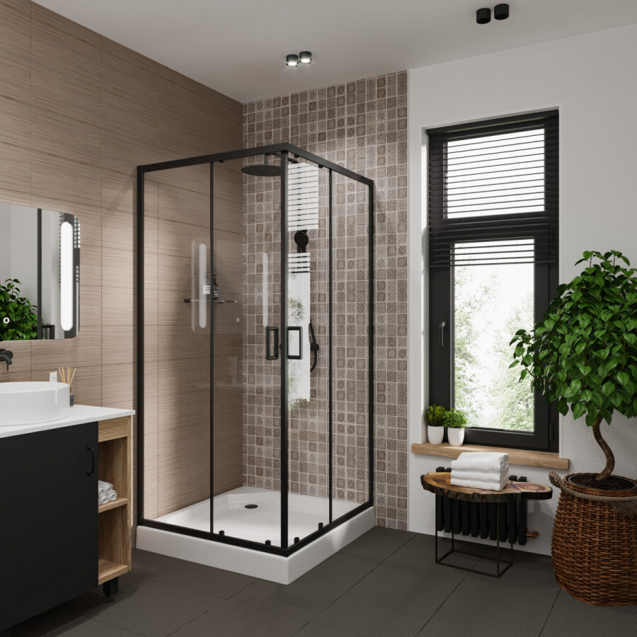 Душевой уголок 90x90 Niagara Nova NG 6808-08 68080811BLACK