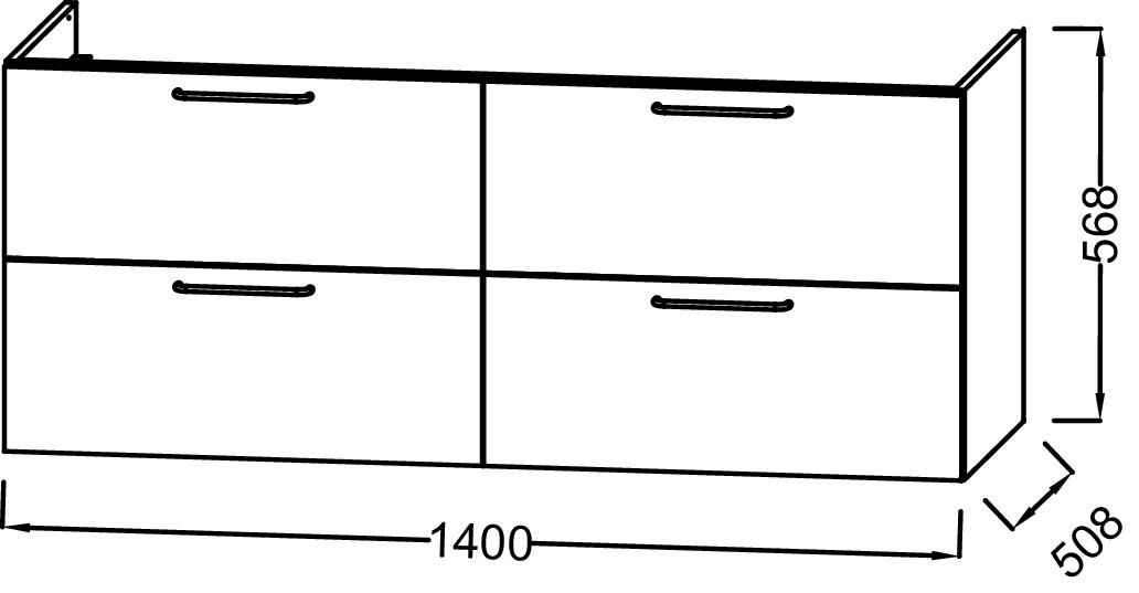 Jacob Delafon Odeon Rive Gauche EB2526-R5-E52 140 см тумба под раковину подвесная