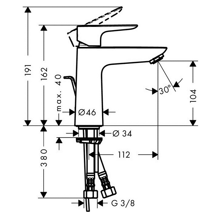 Hansgrohe Talis E 110 71710000 смеситель для раковины хром