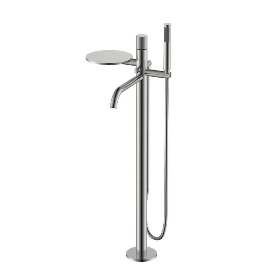 Смеситель для ванны напольный Boheme Stick ручка Spirale Nickel Brush 129-NB.4