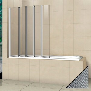 Cezares PRATICO-V-5-120/140-P-Cr-L 120*140 шторка на ванну