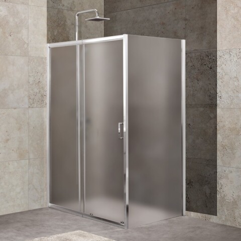 BelBagno Unique душевой уголок 100/115х90 см, рифленый, хром UNIQUE-AH-1-100/115-90-P-Cr
