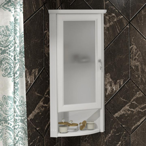 Opadiris Клио шкаф подвесной угловой левый белый матовый 002306