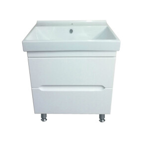 Loranto Арфа 60/2 Н тумба CS00052134 с раковиной Fest 60 напольная, белая, без подсветки