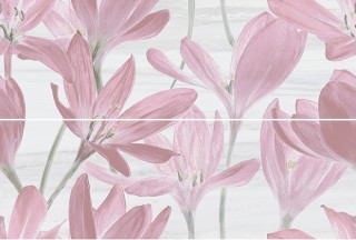 Kerama Marazzi Сады Форбури 60х90 см панно из 2 шт настенное цвет розовый