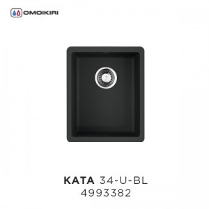 Omoikiri Kata 34-U-BL 4993382 кухонная мойка аrtgranit черный 34х42 см