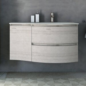 Cezares Vague 104 R см rovere sbiancato тумба с раковиной подвесная