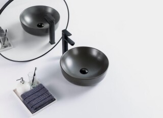 BelBagno BB1315-H311 раковина накладная 41 см серая матовая