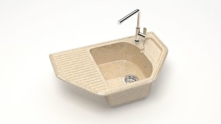 Marrbaxx Рики Z22 Мойка для кухни глянцевая слоновая