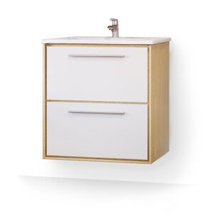 Raval Frame 60 тумба Fra.01.60/P/W-DS с раковиной QDR60SLWB01 подвесная