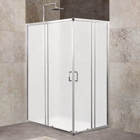 BelBagno Unique душевой уголок 100/115х75/90 см, матовый, хром UNIQUE-AH-2-100/115-75/90-M-Cr