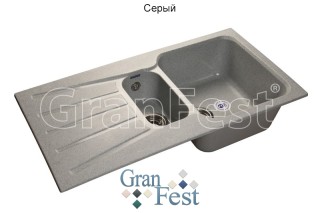 GranFest Standart GF-S940KL кухонная мойка серый 93х49.2 см