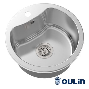 Oulin OL-357 кухонная мойка satin 43.5x43.5 см