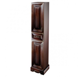 Mirsant Версаль Premium шкаф-пенал напольный орех, золото 180*35*35