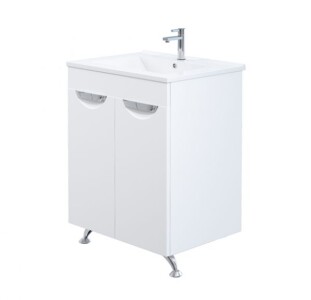 Mirsant Камилла Quadro 60 тумба с раковиной Sky УТ000004924 напольная белый