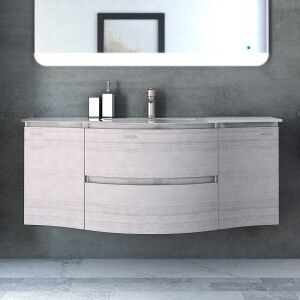 Cezares Vague 140 см rovere sbiancato тумба с раковиной подвесная