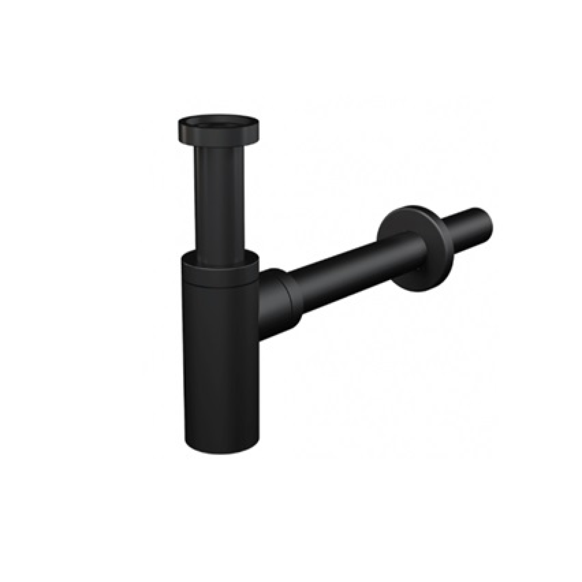 Alca Plast A400BLACK Сифон для умывальника, круглый, черный-мат — купить в Алматы