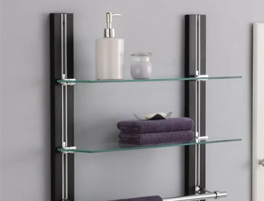 Полочки стеклянные в ванную комнату